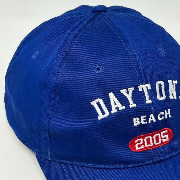 Vintage Y2Ks Daytona Beach 2005 Hat Baseball Cap Florida 6 Panel Strapback Blue - Picture 6 of 9